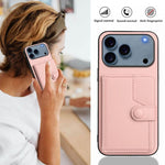 Knopfkarten-Tasche RFID-Diebstahlschutz-Handyhülle, Für iPhone 17 Pro Max, Für iPhone 17 Pro, Für iPhone 17, Für iPhone Air, Für iPhone 16 Pro Max, Für iPhone 16 Pro, Für iPhone 16 Plus, Für iPhone 16