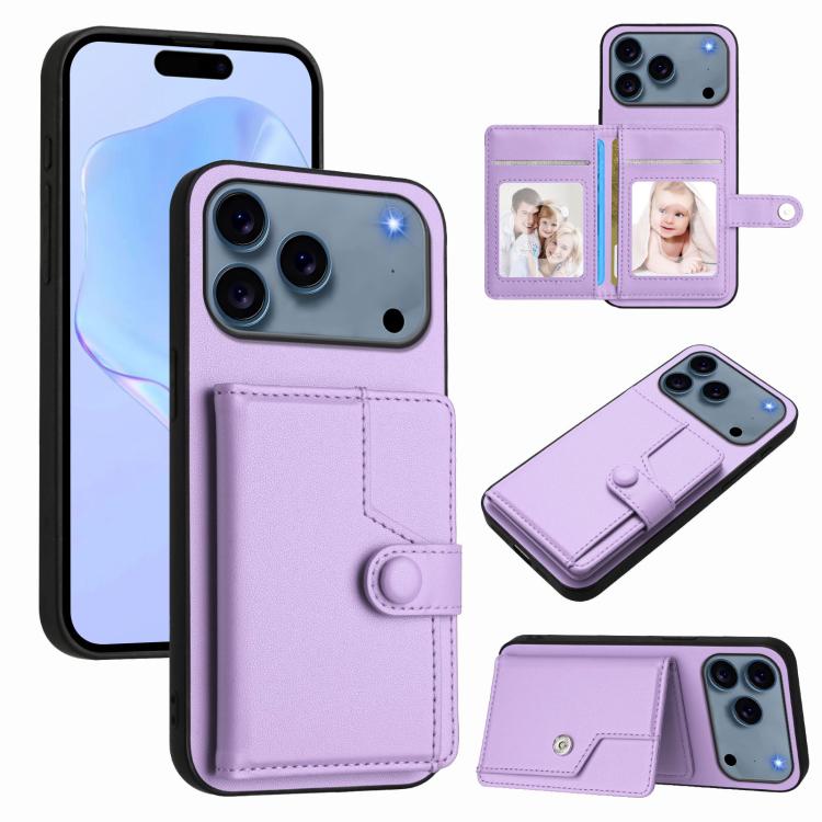 Knopfkarten-Tasche RFID-Diebstahlschutz-Handyhülle, Für iPhone 17 Pro Max, Für iPhone 17 Pro, Für iPhone 17, Für iPhone Air, Für iPhone 16 Pro Max, Für iPhone 16 Pro, Für iPhone 16 Plus, Für iPhone 16