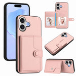Knopfkarten-Tasche RFID-Diebstahlschutz-Handyhülle, Für iPhone 17 Pro Max, Für iPhone 17 Pro, Für iPhone 17, Für iPhone Air, Für iPhone 16 Pro Max, Für iPhone 16 Pro, Für iPhone 16 Plus, Für iPhone 16