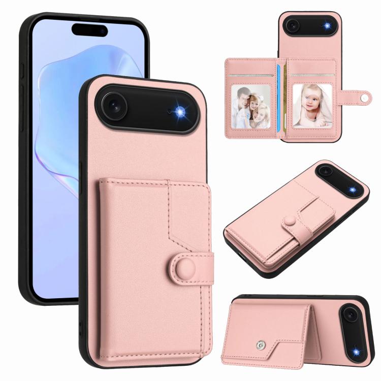 Knopfkarten-Tasche RFID-Diebstahlschutz-Handyhülle, Für iPhone 17 Pro Max, Für iPhone 17 Pro, Für iPhone 17, Für iPhone Air, Für iPhone 16 Pro Max, Für iPhone 16 Pro, Für iPhone 16 Plus, Für iPhone 16