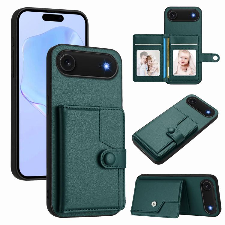 Knopfkarten-Tasche RFID-Diebstahlschutz-Handyhülle, Für iPhone 17 Pro Max, Für iPhone 17 Pro, Für iPhone 17, Für iPhone Air, Für iPhone 16 Pro Max, Für iPhone 16 Pro, Für iPhone 16 Plus, Für iPhone 16