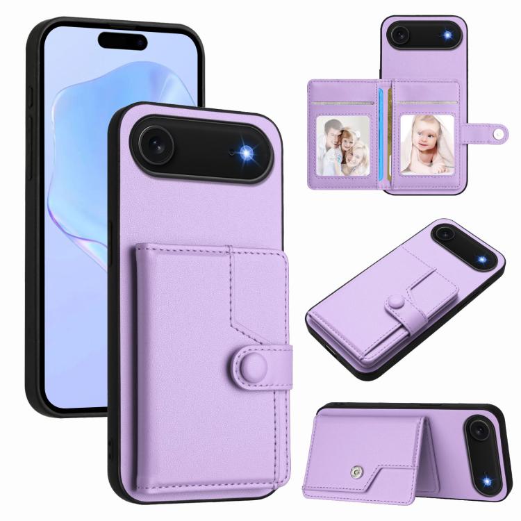 Knopfkarten-Tasche RFID-Diebstahlschutz-Handyhülle, Für iPhone 17 Pro Max, Für iPhone 17 Pro, Für iPhone 17, Für iPhone Air, Für iPhone 16 Pro Max, Für iPhone 16 Pro, Für iPhone 16 Plus, Für iPhone 16