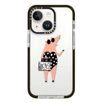 Simple Illustration Pattern Full Coverage Phone Case, For iPhone 15 Plus