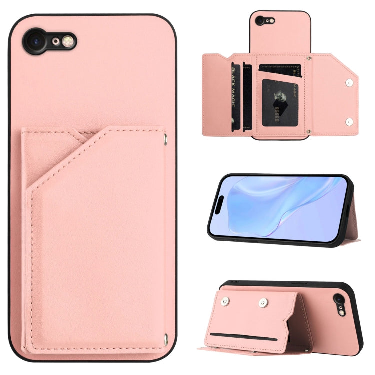Handyhülle mit vier Kartenfächern und Handschlaufe, für iPhone 7 / 8 / SE 2020 2022, für iPhone 13 Pro Max, für iPhone 13 Pro, für iPhone 13, für iPhone 13 mini, für iPhone 12, für iPhone 12 Pro Max, für iPhone 12 Pro