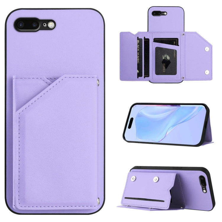 Handyhülle mit vier Kartenfächern und Handschlaufe, für iPhone 12 mini, für iPhone 11 Pro Max, für iPhone 11, für iPhone 11 Pro, für iPhone X / XS, für iPhone XR, für iPhone XS Max, für iPhone 7 Plus / 8 Plus