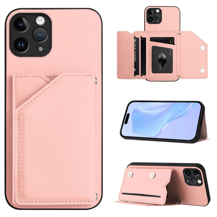 Handyhülle mit vier Kartenfächern und Handschlaufe, für iPhone 12 mini, für iPhone 11 Pro Max, für iPhone 11, für iPhone 11 Pro, für iPhone X / XS, für iPhone XR, für iPhone XS Max, für iPhone 7 Plus / 8 Plus