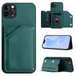Handyhülle mit vier Kartenfächern und Handschlaufe, für iPhone 12 mini, für iPhone 11 Pro Max, für iPhone 11, für iPhone 11 Pro, für iPhone X / XS, für iPhone XR, für iPhone XS Max, für iPhone 7 Plus / 8 Plus