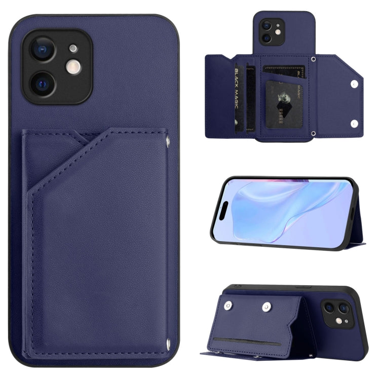 Handyhülle mit vier Kartenfächern und Handschlaufe, für iPhone 7 / 8 / SE 2020 2022, für iPhone 13 Pro Max, für iPhone 13 Pro, für iPhone 13, für iPhone 13 mini, für iPhone 12, für iPhone 12 Pro Max, für iPhone 12 Pro