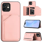 Handyhülle mit vier Kartenfächern und Handschlaufe, für iPhone 12 mini, für iPhone 11 Pro Max, für iPhone 11, für iPhone 11 Pro, für iPhone X / XS, für iPhone XR, für iPhone XS Max, für iPhone 7 Plus / 8 Plus