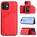 Handyhülle mit vier Kartenfächern und Handschlaufe, für iPhone 12 mini, für iPhone 11 Pro Max, für iPhone 11, für iPhone 11 Pro, für iPhone X / XS, für iPhone XR, für iPhone XS Max, für iPhone 7 Plus / 8 Plus