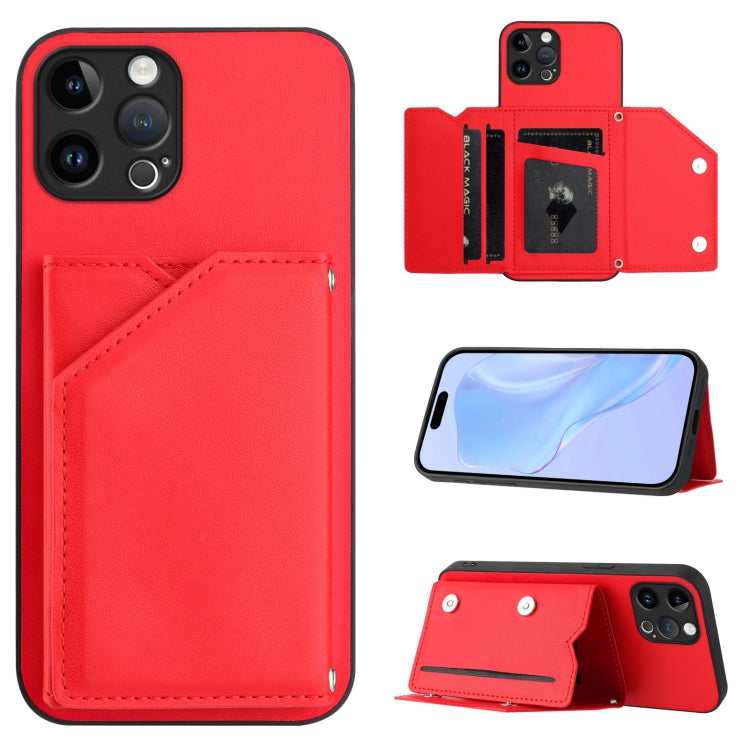 Handyhülle mit vier Kartenfächern und Handschlaufe, für iPhone 7 / 8 / SE 2020 2022, für iPhone 13 Pro Max, für iPhone 13 Pro, für iPhone 13, für iPhone 13 mini, für iPhone 12, für iPhone 12 Pro Max, für iPhone 12 Pro
