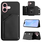 Handyhülle mit vier Kartenfächern und Handschlaufe mit Lederhaptik, Für iPhone 17 Pro Max, Für iPhone 17 Pro, Für iPhone 17, Für iPhone Air, Für iPhone 16 Pro Max, Für iPhone 16 Pro, Für iPhone 16 Plus, Für iPhone 16