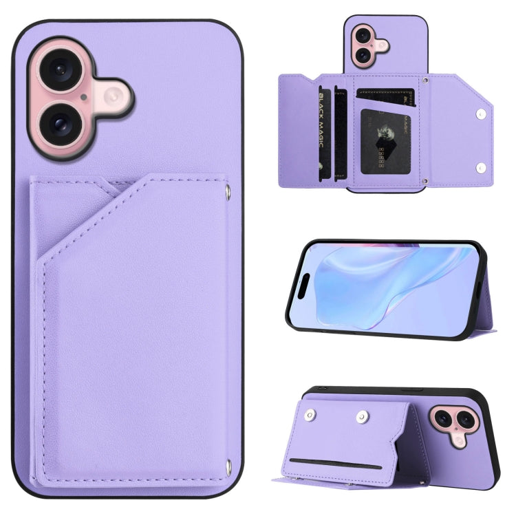 Handyhülle mit vier Kartenfächern und Handschlaufe mit Lederhaptik, Für iPhone 17 Pro Max, Für iPhone 17 Pro, Für iPhone 17, Für iPhone Air, Für iPhone 16 Pro Max, Für iPhone 16 Pro, Für iPhone 16 Plus, Für iPhone 16