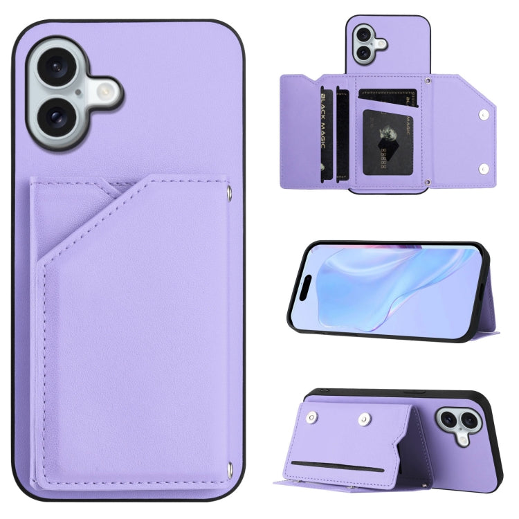 Handyhülle mit vier Kartenfächern und Handschlaufe mit Lederhaptik, Für iPhone 17 Pro Max, Für iPhone 17 Pro, Für iPhone 17, Für iPhone Air, Für iPhone 16 Pro Max, Für iPhone 16 Pro, Für iPhone 16 Plus, Für iPhone 16