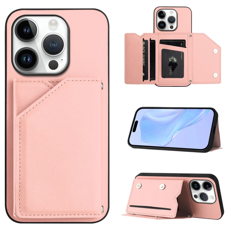 Handyhülle mit vier Kartenfächern und Handschlaufe mit Lederhaptik, Für iPhone 17 Pro Max, Für iPhone 17 Pro, Für iPhone 17, Für iPhone Air, Für iPhone 16 Pro Max, Für iPhone 16 Pro, Für iPhone 16 Plus, Für iPhone 16