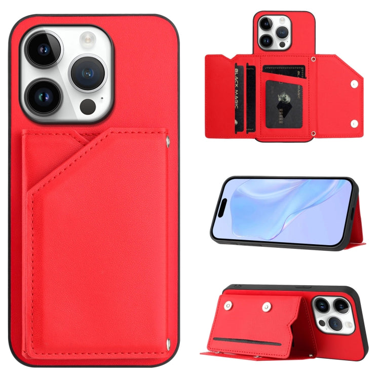 Handyhülle mit vier Kartenfächern und Handschlaufe mit Lederhaptik, Für iPhone 17 Pro Max, Für iPhone 17 Pro, Für iPhone 17, Für iPhone Air, Für iPhone 16 Pro Max, Für iPhone 16 Pro, Für iPhone 16 Plus, Für iPhone 16