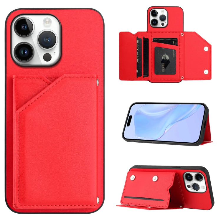 Handyhülle mit vier Kartenfächern und Handschlaufe mit Lederhaptik, Für iPhone 17 Pro Max, Für iPhone 17 Pro, Für iPhone 17, Für iPhone Air, Für iPhone 16 Pro Max, Für iPhone 16 Pro, Für iPhone 16 Plus, Für iPhone 16