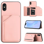 Handyhülle mit vier Kartenfächern und Handschlaufe, für iPhone 12 mini, für iPhone 11 Pro Max, für iPhone 11, für iPhone 11 Pro, für iPhone X / XS, für iPhone XR, für iPhone XS Max, für iPhone 7 Plus / 8 Plus