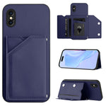 Handyhülle mit vier Kartenfächern und Handschlaufe, für iPhone 12 mini, für iPhone 11 Pro Max, für iPhone 11, für iPhone 11 Pro, für iPhone X / XS, für iPhone XR, für iPhone XS Max, für iPhone 7 Plus / 8 Plus