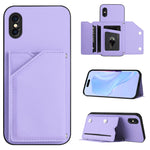Handyhülle mit vier Kartenfächern und Handschlaufe, für iPhone 12 mini, für iPhone 11 Pro Max, für iPhone 11, für iPhone 11 Pro, für iPhone X / XS, für iPhone XR, für iPhone XS Max, für iPhone 7 Plus / 8 Plus