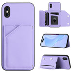 Handyhülle mit vier Kartenfächern und Handschlaufe, für iPhone 12 mini, für iPhone 11 Pro Max, für iPhone 11, für iPhone 11 Pro, für iPhone X / XS, für iPhone XR, für iPhone XS Max, für iPhone 7 Plus / 8 Plus