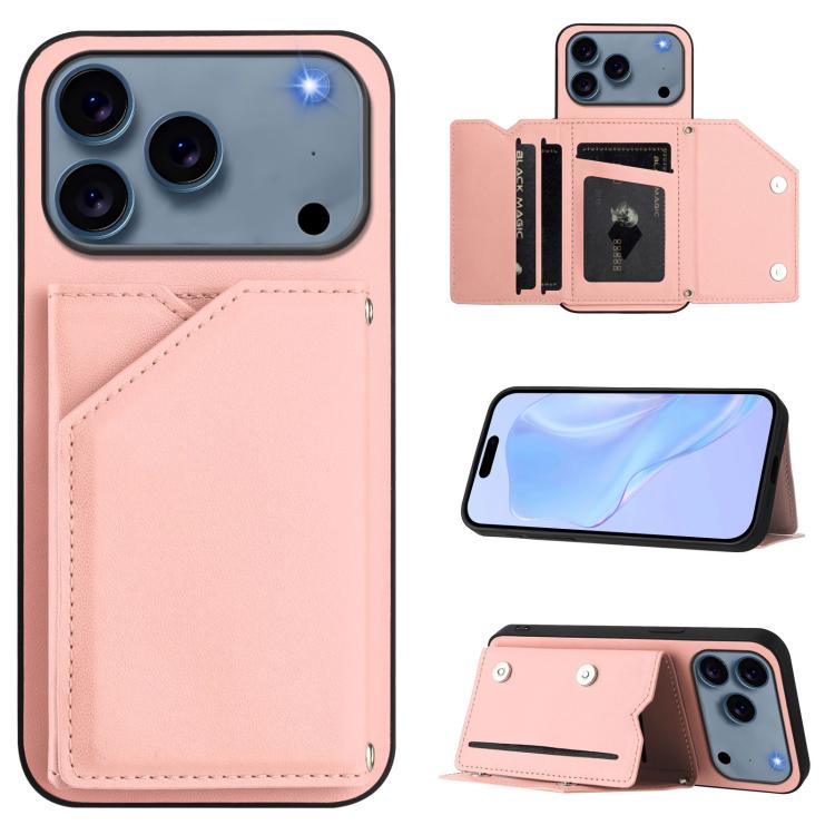 Handyhülle mit vier Kartenfächern und Handschlaufe mit Lederhaptik, Für iPhone 17 Pro Max, Für iPhone 17 Pro, Für iPhone 17, Für iPhone Air, Für iPhone 16 Pro Max, Für iPhone 16 Pro, Für iPhone 16 Plus, Für iPhone 16