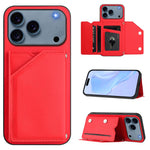 Handyhülle mit vier Kartenfächern und Handschlaufe mit Lederhaptik, Für iPhone 17 Pro Max, Für iPhone 17 Pro, Für iPhone 17, Für iPhone Air, Für iPhone 16 Pro Max, Für iPhone 16 Pro, Für iPhone 16 Plus, Für iPhone 16