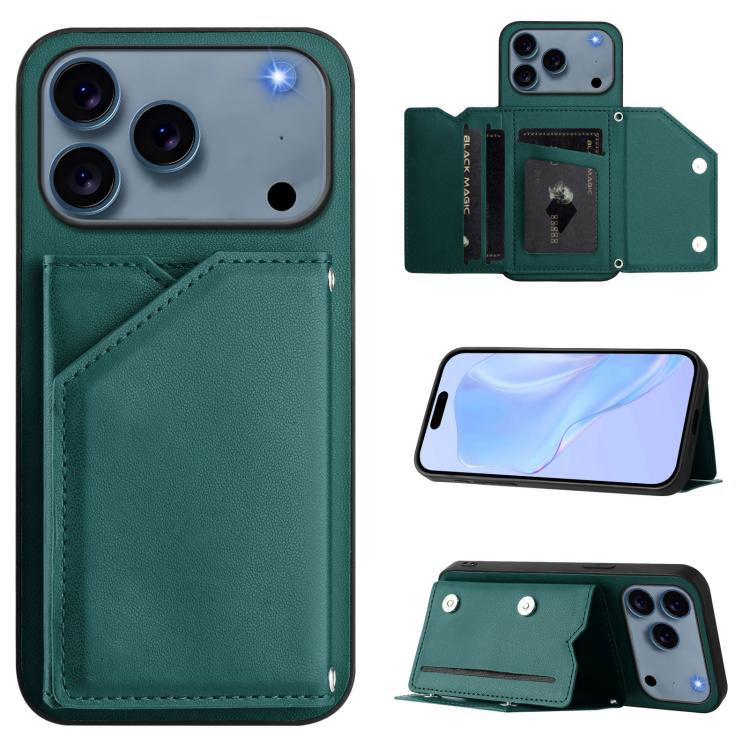 Handyhülle mit vier Kartenfächern und Handschlaufe mit Lederhaptik, Für iPhone 17 Pro Max, Für iPhone 17 Pro, Für iPhone 17, Für iPhone Air, Für iPhone 16 Pro Max, Für iPhone 16 Pro, Für iPhone 16 Plus, Für iPhone 16