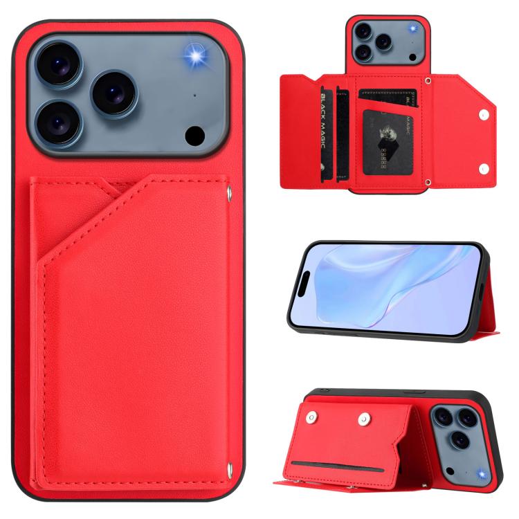 Handyhülle mit vier Kartenfächern und Handschlaufe mit Lederhaptik, Für iPhone 17 Pro Max, Für iPhone 17 Pro, Für iPhone 17, Für iPhone Air, Für iPhone 16 Pro Max, Für iPhone 16 Pro, Für iPhone 16 Plus, Für iPhone 16
