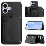Handyhülle mit vier Kartenfächern und Handschlaufe mit Lederhaptik, Für iPhone 17 Pro Max, Für iPhone 17 Pro, Für iPhone 17, Für iPhone Air, Für iPhone 16 Pro Max, Für iPhone 16 Pro, Für iPhone 16 Plus, Für iPhone 16