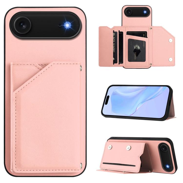 Handyhülle mit vier Kartenfächern und Handschlaufe mit Lederhaptik, Für iPhone 17 Pro Max, Für iPhone 17 Pro, Für iPhone 17, Für iPhone Air, Für iPhone 16 Pro Max, Für iPhone 16 Pro, Für iPhone 16 Plus, Für iPhone 16