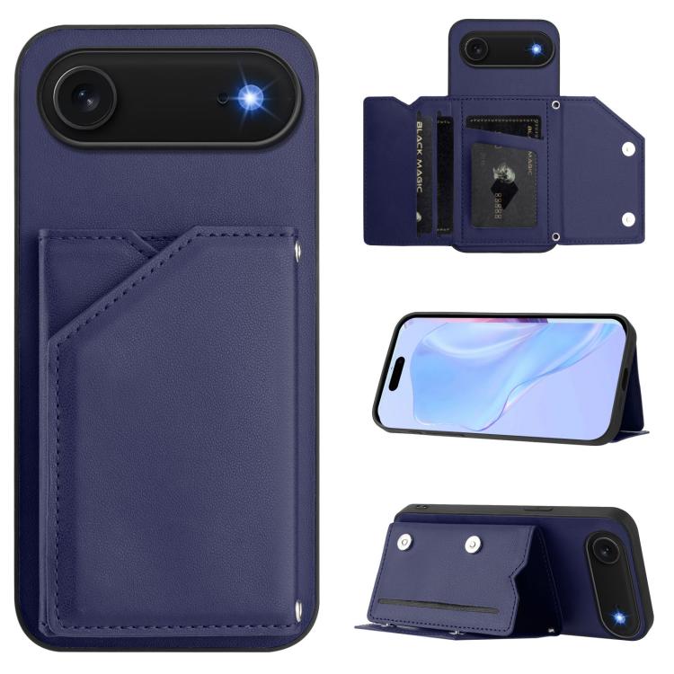 Handyhülle mit vier Kartenfächern und Handschlaufe mit Lederhaptik, Für iPhone 17 Pro Max, Für iPhone 17 Pro, Für iPhone 17, Für iPhone Air, Für iPhone 16 Pro Max, Für iPhone 16 Pro, Für iPhone 16 Plus, Für iPhone 16