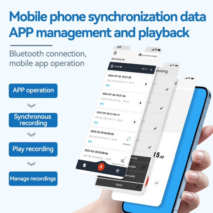 A1A Starker magnetischer mobiler Anruf-Sprachrekorder APP Aufnahmeversion, 8 GB, 16 GB, 32 GB, 64 GB, 128 GB