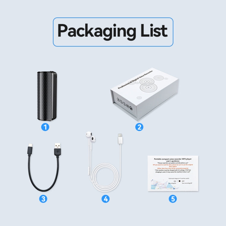Q70A Magnetisches Geräuschunterdrückungs-Sprachaufnahmestift, APP-Steuerung, 8GB, 16GB, 32GB, 64GB, 128GB