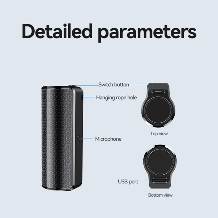 Q70A Magnetisches Geräuschunterdrückungs-Sprachaufnahmestift, APP-Steuerung, 8GB, 16GB, 32GB, 64GB, 128GB