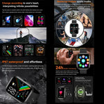 ZW65 2,01 Zoll Fitness-Smartwatch, Blutsauerstoff-/Blutdruck-/Herzfrequenzmessung