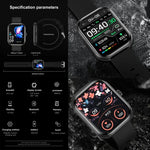 ZW65 2,01 Zoll Fitness-Smartwatch, Blutsauerstoff-/Blutdruck-/Herzfrequenzmessung