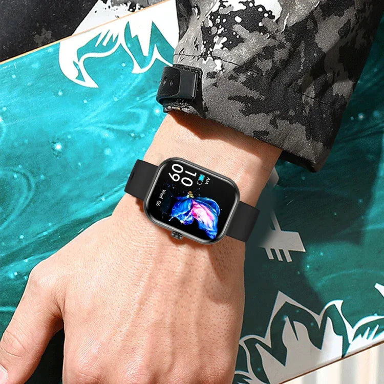 ZW65 2,01 Zoll Fitness-Smartwatch, Blutsauerstoff-/Blutdruck-/Herzfrequenzmessung