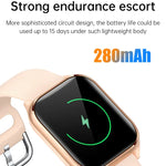 KT73S Smartwatch mit 1,85 Zoll quadratischem Display, Bluetooth-Anruffunktion, Herzfrequenz-, Blutdruck-, Blutsauerstoff-, gynäkologischer und Schlafüberwachung