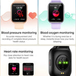 KT73S Smartwatch mit 1,85 Zoll quadratischem Display, Bluetooth-Anruffunktion, Herzfrequenz-, Blutdruck-, Blutsauerstoff-, gynäkologischer und Schlafüberwachung