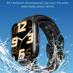 KT73S Smartwatch mit 1,85 Zoll quadratischem Display, Bluetooth-Anruffunktion, Herzfrequenz-, Blutdruck-, Blutsauerstoff-, gynäkologischer und Schlafüberwachung