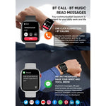 LC88 Smartwatch mit 2-Zoll-Quadratbildschirm, Bluetooth-Anruffunktion, Herzfrequenz-, Blutdruck-, Blutsauerstoff- und Schlafüberwachung
