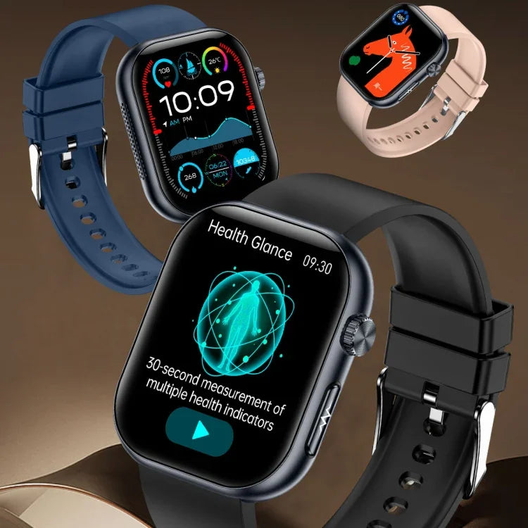 ET587 Smartwatch mit 1,95-Zoll-AMOLED-Bildschirm, EKG-Funktion (Elektrokardiogramm) und Blutzuckermessung