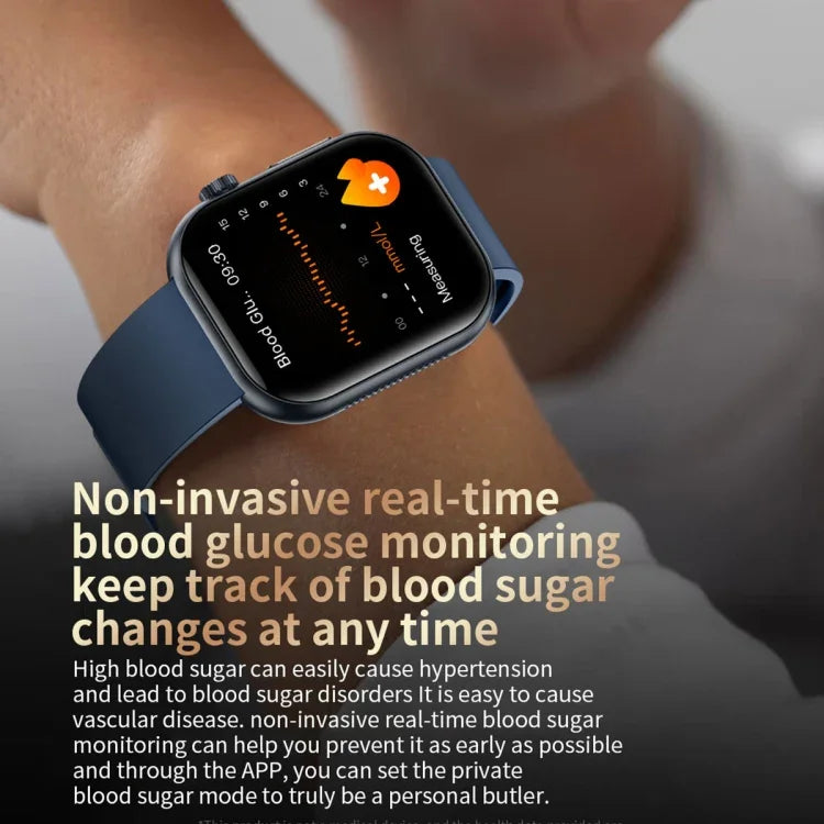 ET587 Smartwatch mit 1,95-Zoll-AMOLED-Bildschirm, EKG-Funktion (Elektrokardiogramm) und Blutzuckermessung