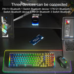 AULA F98Pro V3 99 Tasten kabelgebunden/2.4G/Bluetooth RGB Mechanische Tastatur mit drei Modi, Ice Crystal Schalter