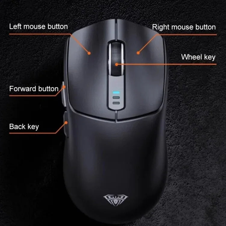 AULA SC580 10000DPI Kabelgebundene/2.4G/Bluetooth Drei-Modus Gaming Funkmaus