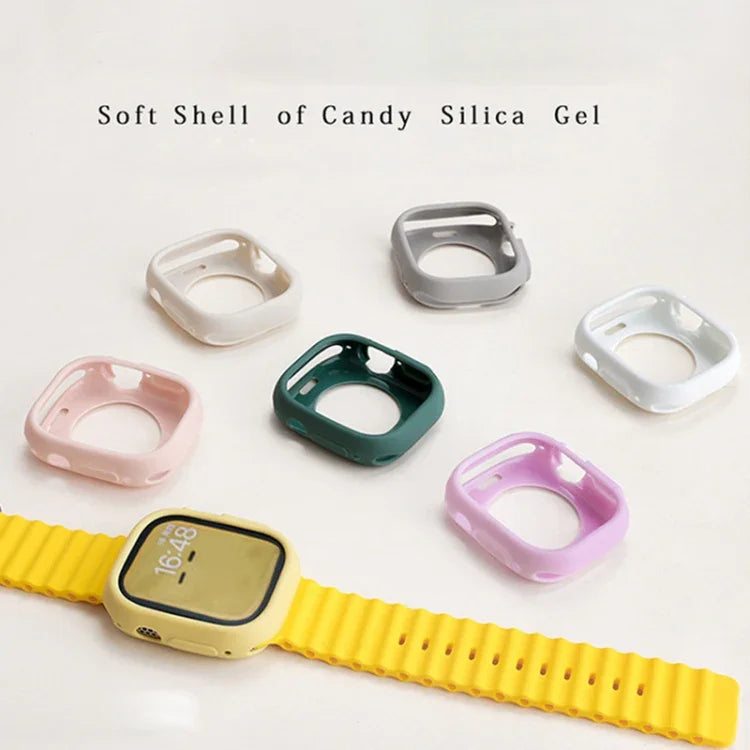 Candy Silikon-Uhrengehäuse (Halbabdeckung), für Apple Watch Series 11 / 10 46mm