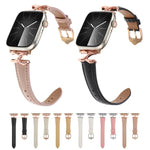 X-förmiges Armband aus echtem Leder mit Punktmuster, passend für Apple Watch 46 mm / 49 mm / 45 mm / 44 mm und 42 mm / 41 mm / 40 mm / 38 mm