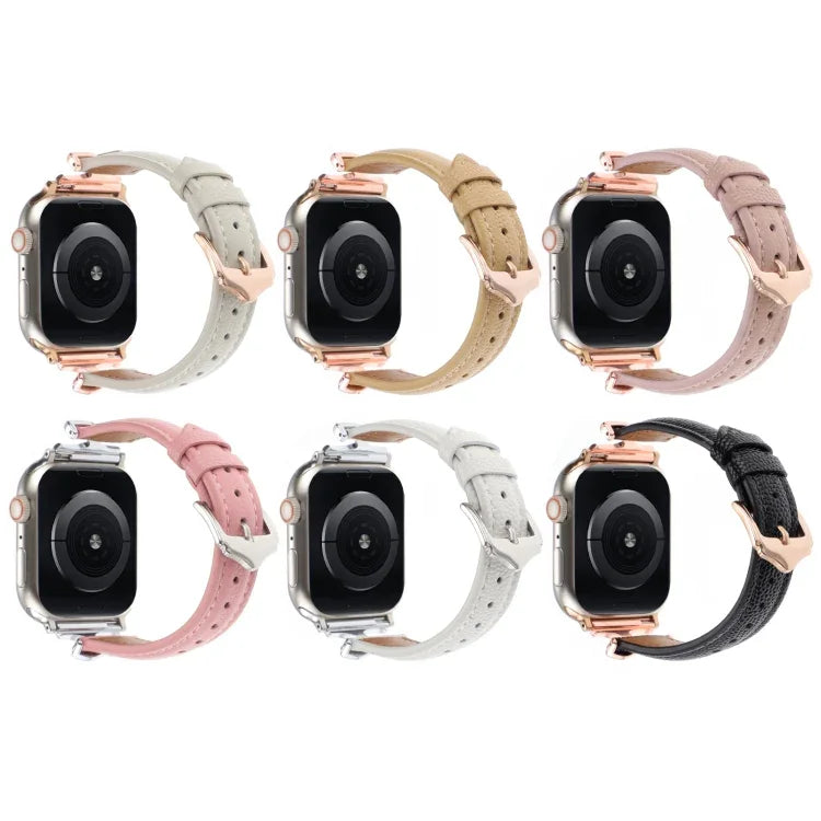 X-förmiges Armband aus echtem Leder mit Punktmuster, passend für Apple Watch 46 mm / 49 mm / 45 mm / 44 mm und 42 mm / 41 mm / 40 mm / 38 mm