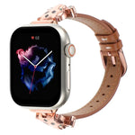 Echtes Lederarmband mit Leopardenkopf-Motiv, passend für Apple Watch 46 mm / 49 mm / 45 mm / 44 mm und 42 mm / 41 mm / 40 mm / 38 mm